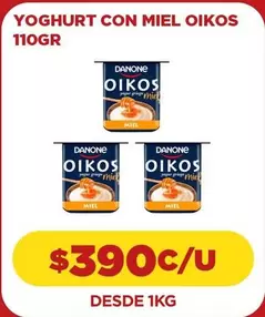 Danone - Yoghurt Con Miel Oikos