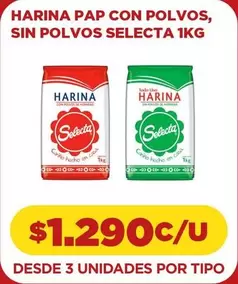 Selecta - Harina Pap Con Polvos, Sin Polvos