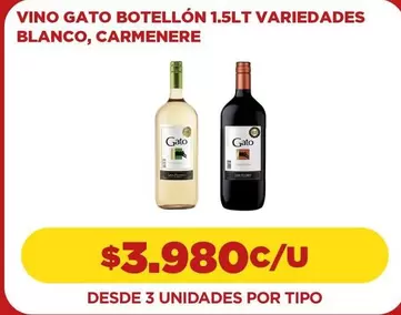 Carmenere - Vino Gato Botellón 1.5lt