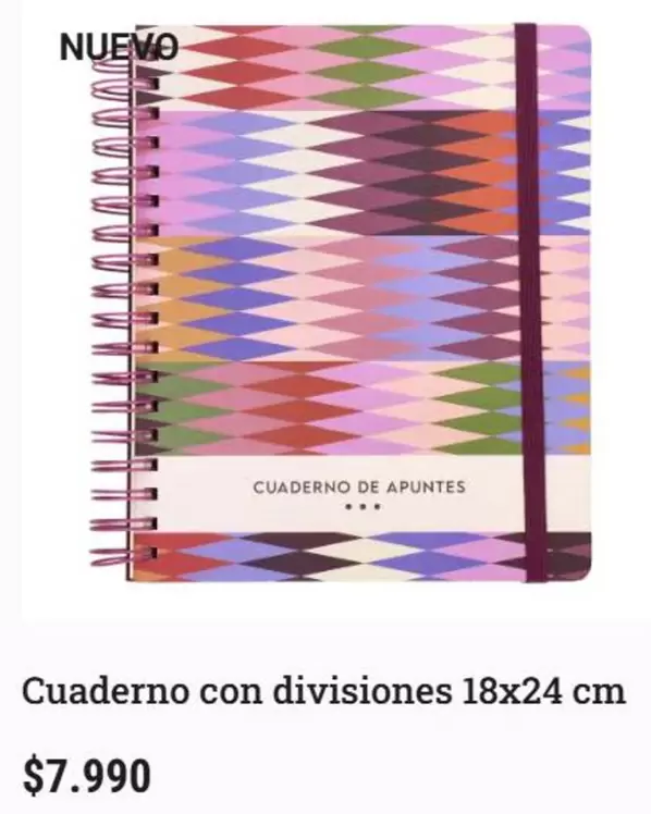 Cuaderno Con Divisiones 18x24 Cm