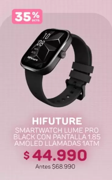 Smartwatch Lume Pro Black Con Pantalla 1.85 Amoled Llamadas 1atm