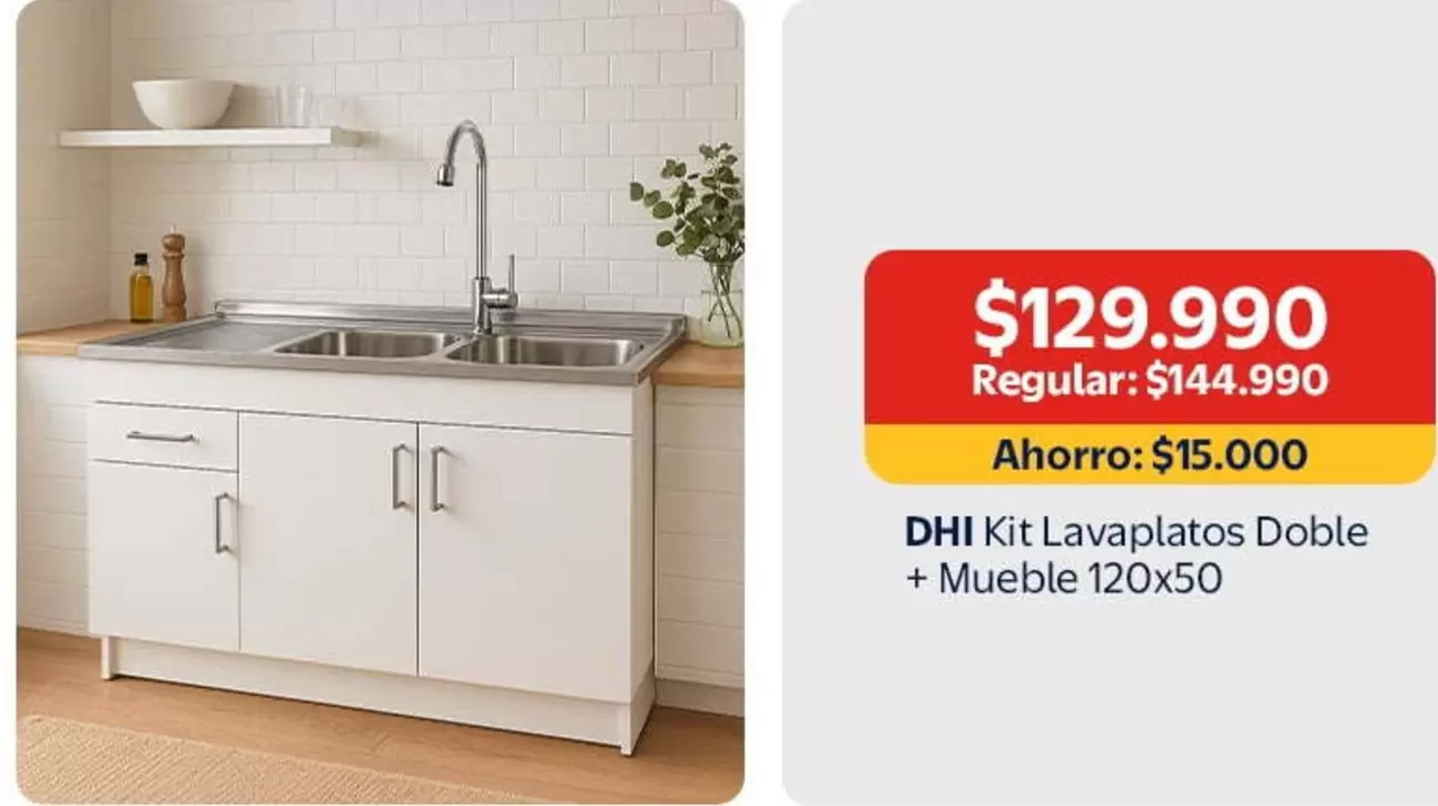 Kit Lavapatos Doble + Mueble 120x50