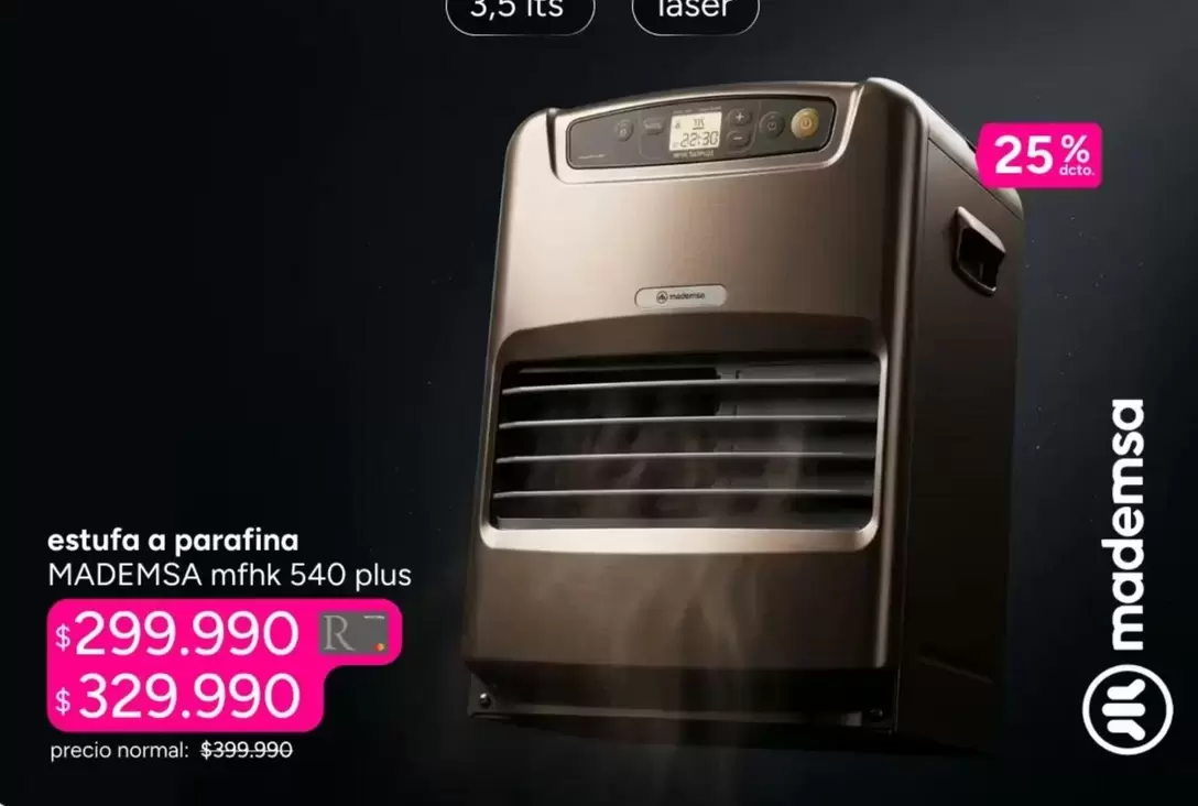 Mademsa - Estufa A Parafina Mfk 540 Plus