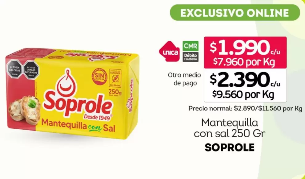 Soprole - Mantequilla Con Sal