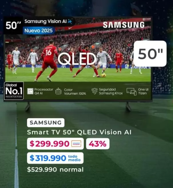 Samsung - Smart Tv 50" Qled Vision Al