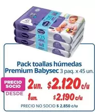 Babysec - Pack Toallas Húmedas Premium