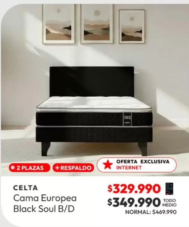 Celta - Cama Europea Black Soul B/d