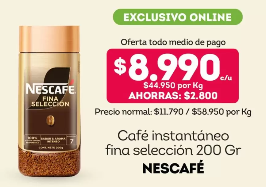 Nescafé - Cafe Instantaneo Fina Seleccion