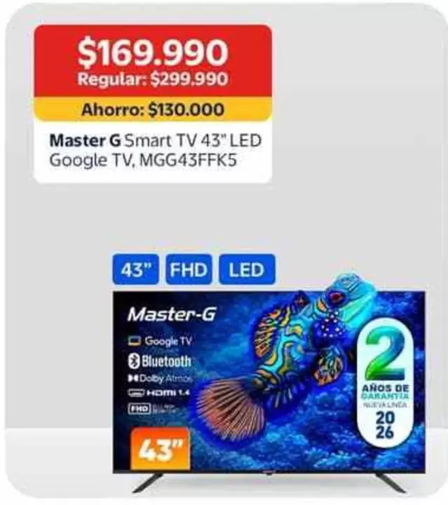 Master-G - Master Tv 43'' Led Google Tv, Mggg45fk5