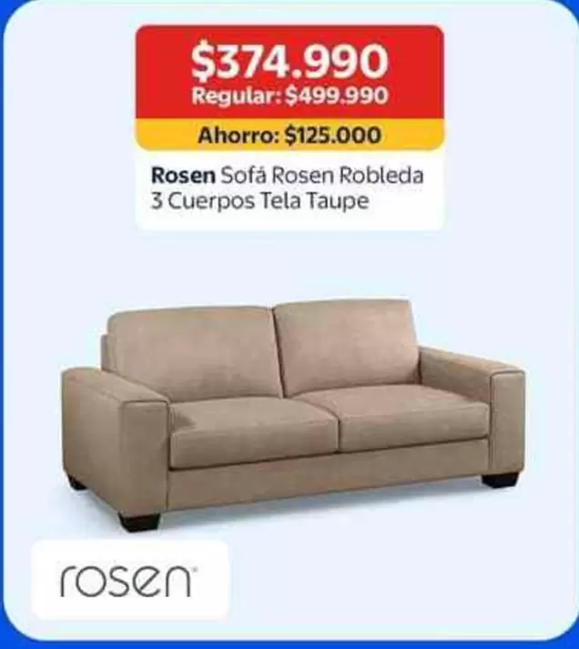 Rosen -  Robleda 3 Cuerpos Tela Taupe