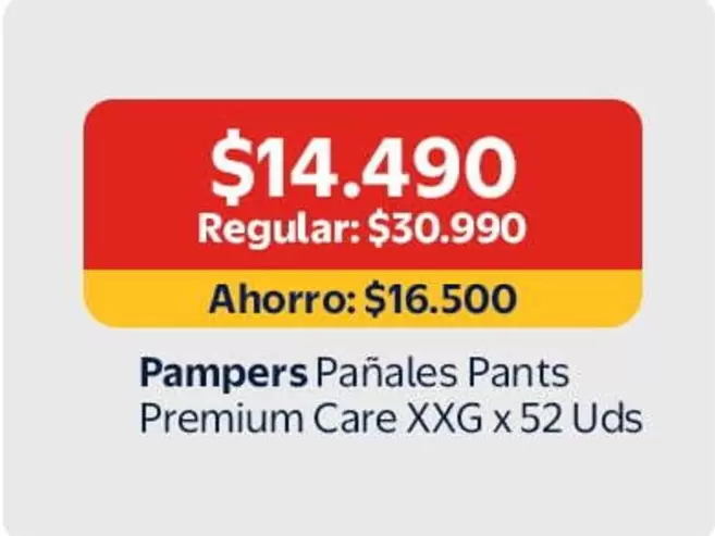 Pampers - Panales Pants Premium Care XXG X 52 Uds