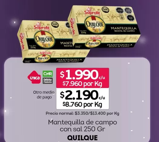 Soprole - Mantequilla De Campo Con Sal