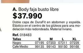 Body Faja Busto Libre
