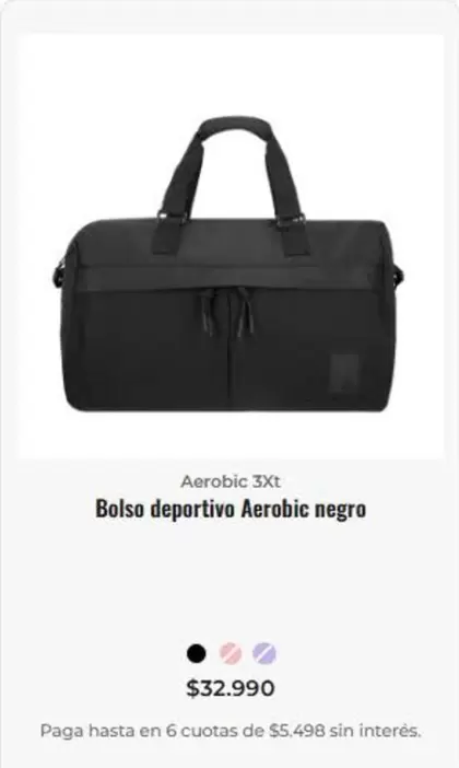 Bolsa Deportivo Aerobic Negro