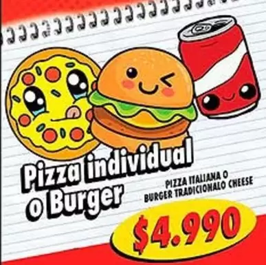 Pizza Italiana O Burger Tradicionalo