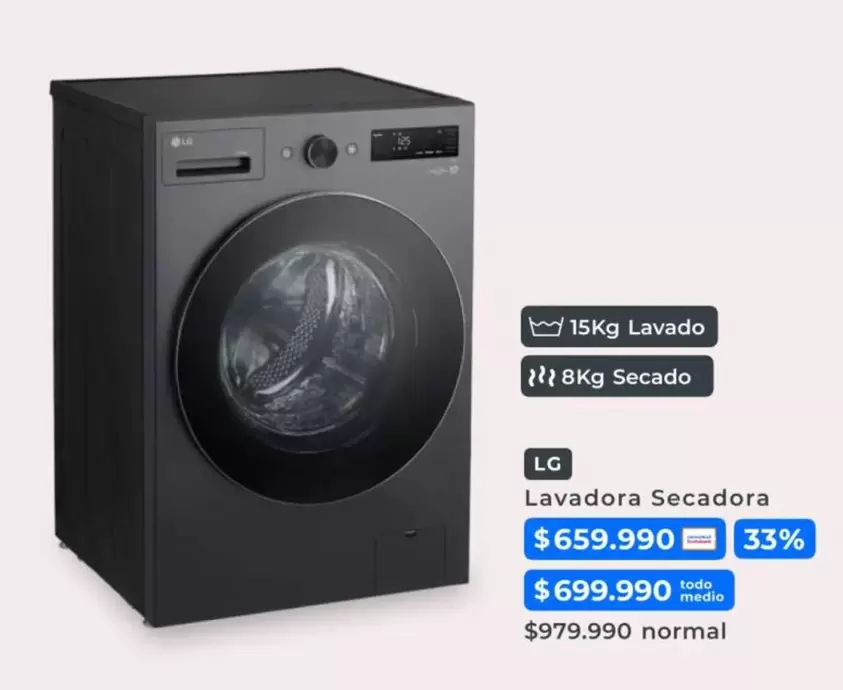 LG - Lavadora Secadora