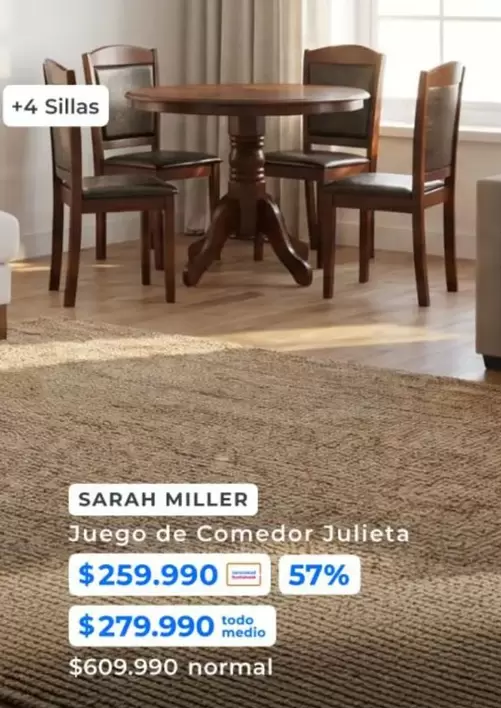 Miller - Juego De Comedor Julieta