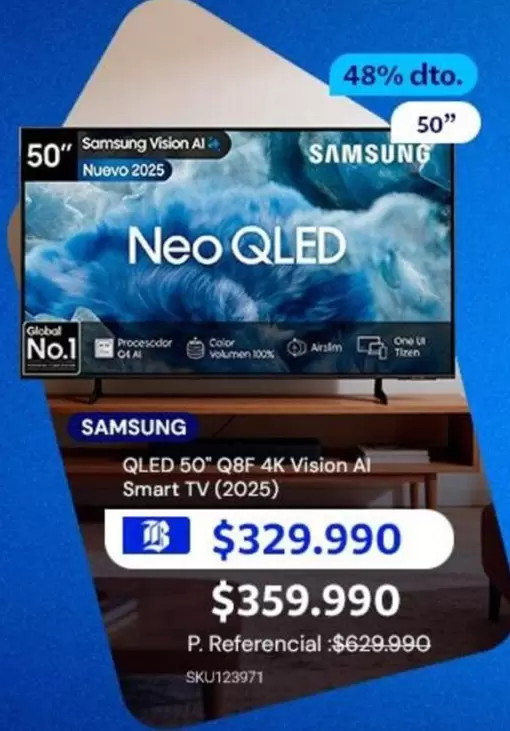 Samsung - Qled 50 Q8f 4k Vision Al Smart Tv