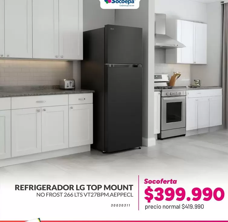 LG - Refrigerador Top Mount