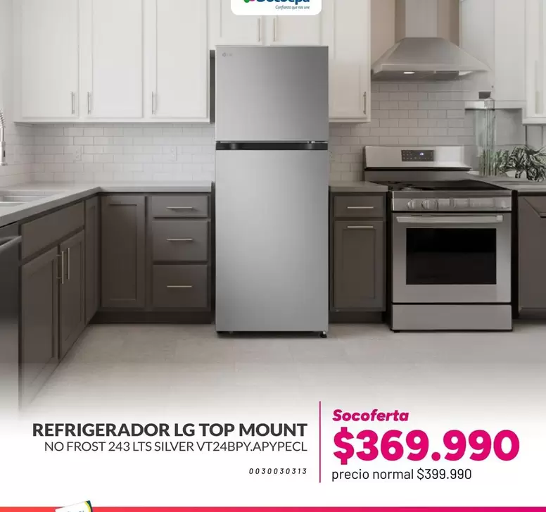 LG - Refrigerador Lg Top Mount