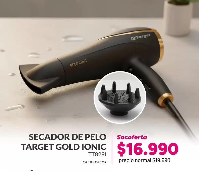 Gold - Secador De Pelo Target  Ionic