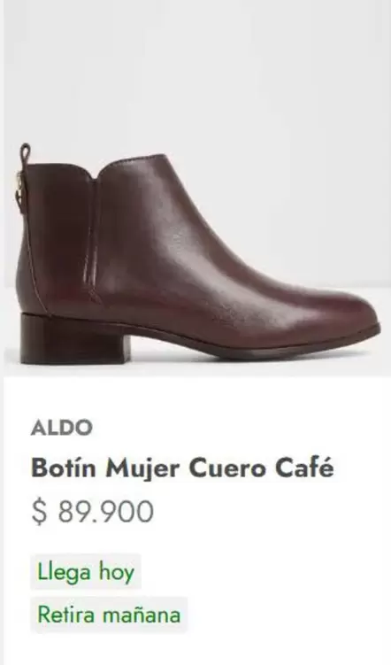 Botín Mujer Cuero Cafe