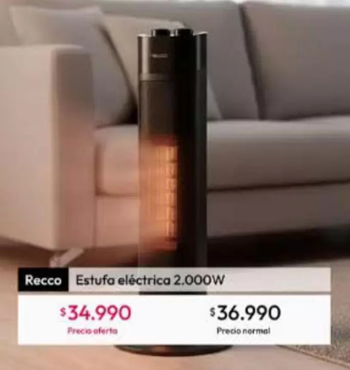 Recco - Estufa Eléctrica 2000w