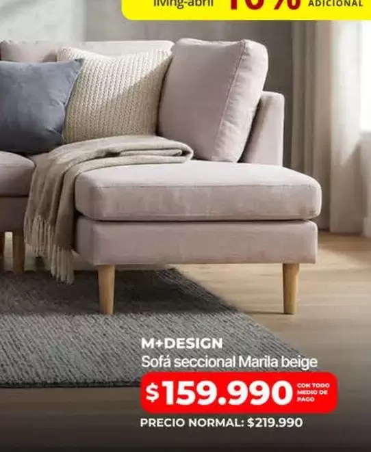 Sofa Seccional Marila Beige