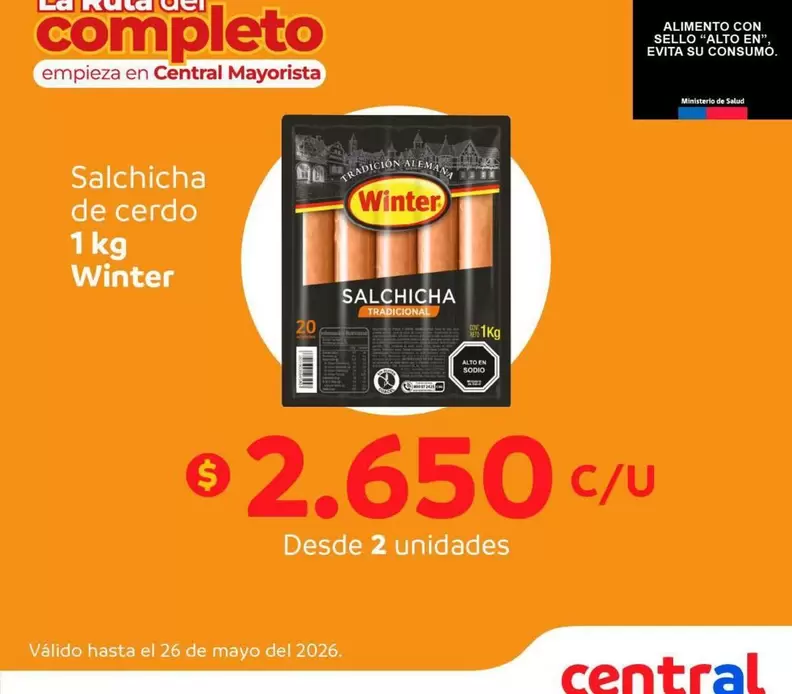 Winter - Salchicha De Cerdo