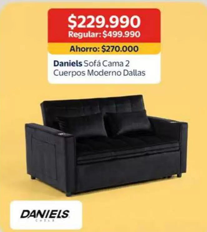 Sofa Cama 2 Cuerpos Moderno Dallas