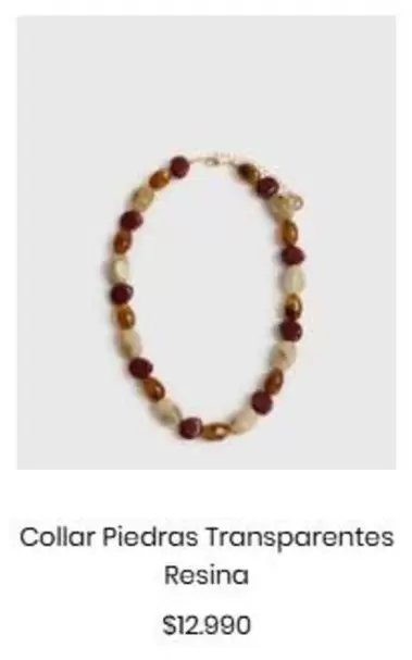 Collar Piedras Transparentes Resina