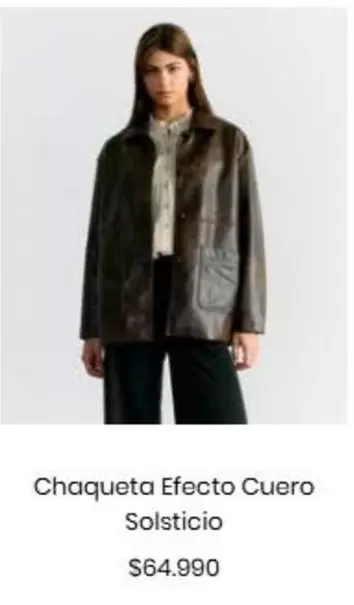 Chaqueta Efecto Cuero Solsticio