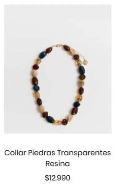 Collar Piedras Transparentes Resina