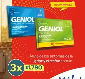Geniol - Alivio De Los Sintomas De La Gripe Y El Resfrio Comun