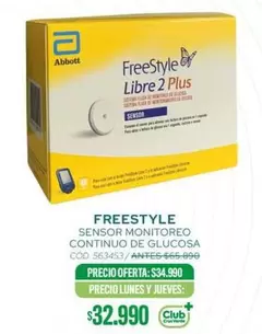 FreeStyle - Sensor Monitoreo Continuo De Glucosa