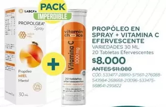 Propel En Spray + Vitamina C Efervescente