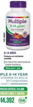 Club - Iple 8-14 Year Vitamina D3 800 Ui 60 Caps