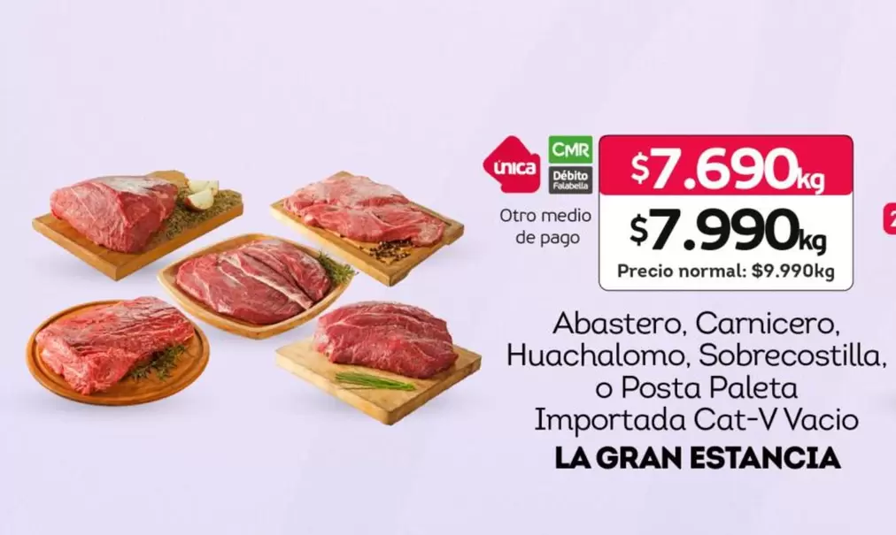 Falabella - Abastero, CamicERO, Huachaloma, Sobrecostilla, O Posta Paleta Importada