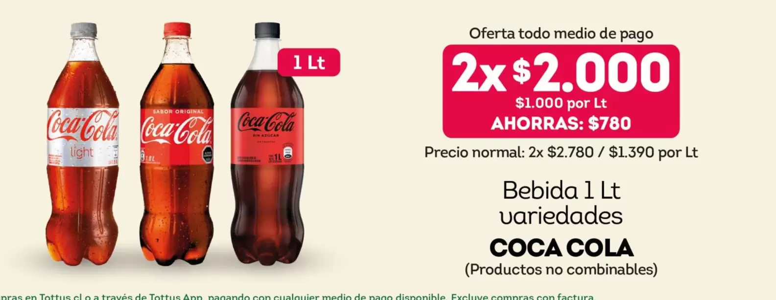 Coca Cola - Bebida 1 Lt Uariedades