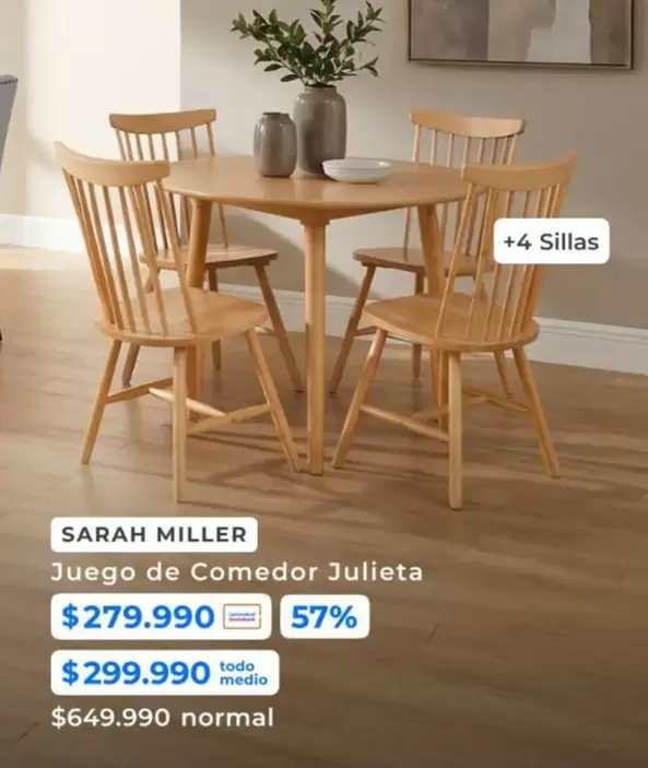 Miller - Juego De Comedor Julieta