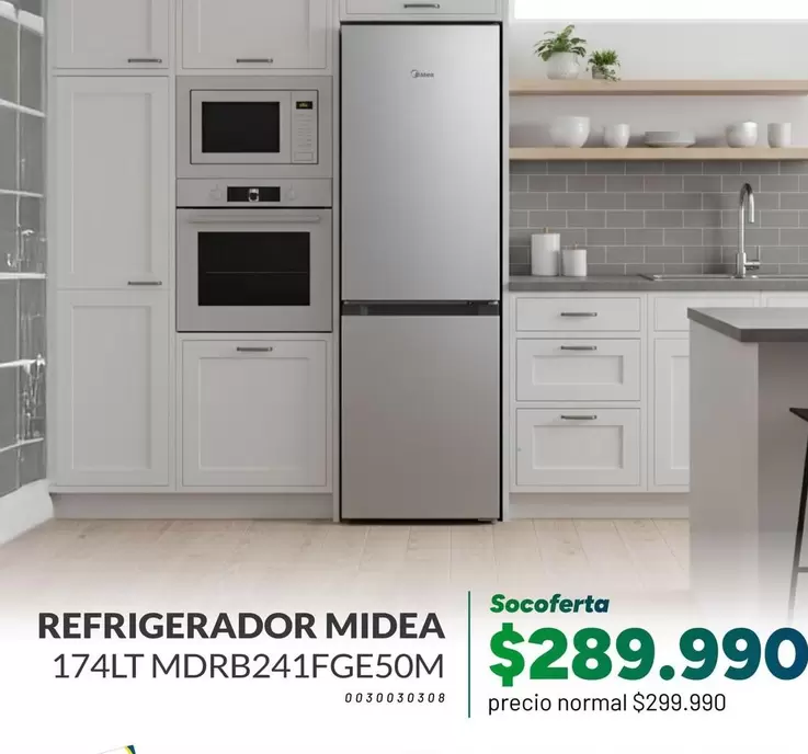 Midea - Refrigerador 174lt Mdrb241fge50m