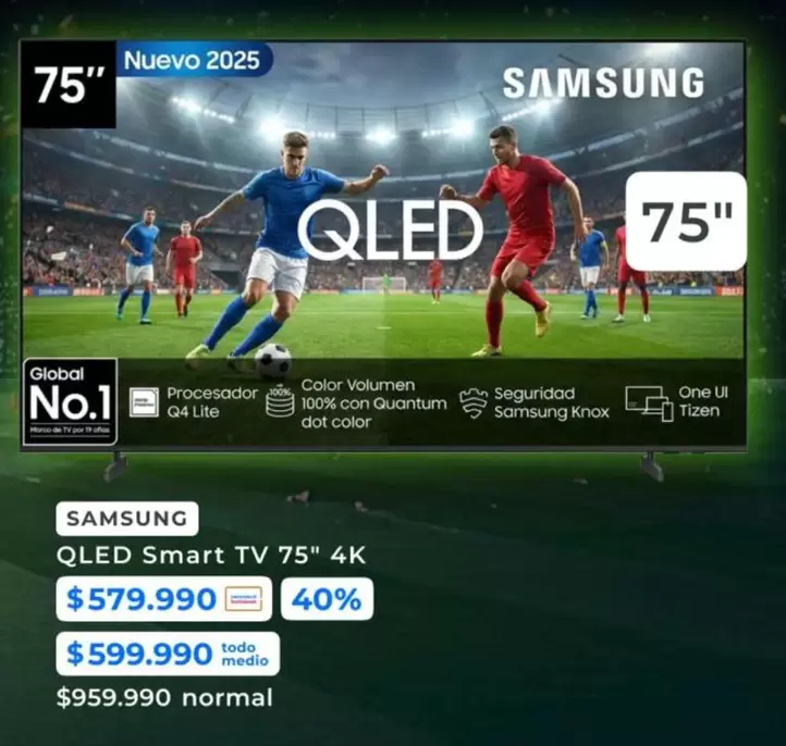 Samsung - Qled Smart Tv 75" 4k