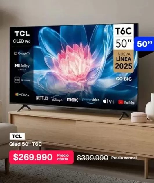 TCL - Qled 50" T6C