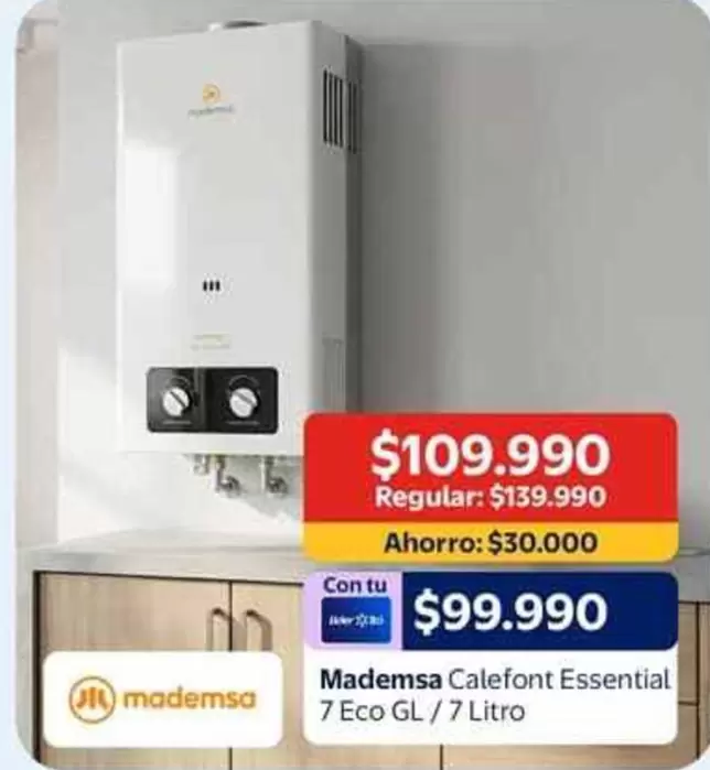 Mademsa - Calefont Essential 7 Eco Gl / 7 Litro