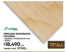Terciado Ranurados Colonial
