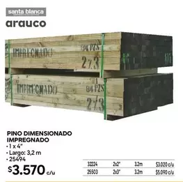 Arauco - Pino Dimensionado Impregnado