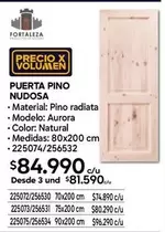 Aurora - Puerta Pino Nudosa