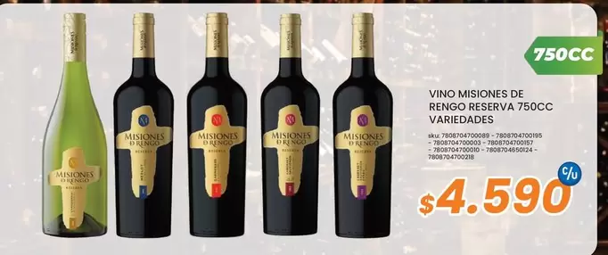 Misiones de Rengo - Vino Mignons De Renos Reserva