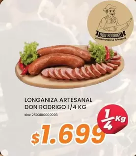 Longaniza Artesanal Don Rodrigo