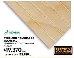 Terciado Ranurados Colonial